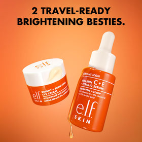 e.l.f. Bright + Brew-tiful eye cream tube close-up highlighting application tip