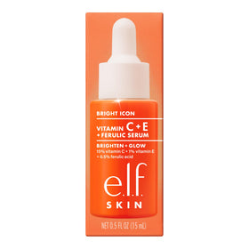 e.l.f. Bright Icon mini in travel bag emphasizing portability and on-the-go glow