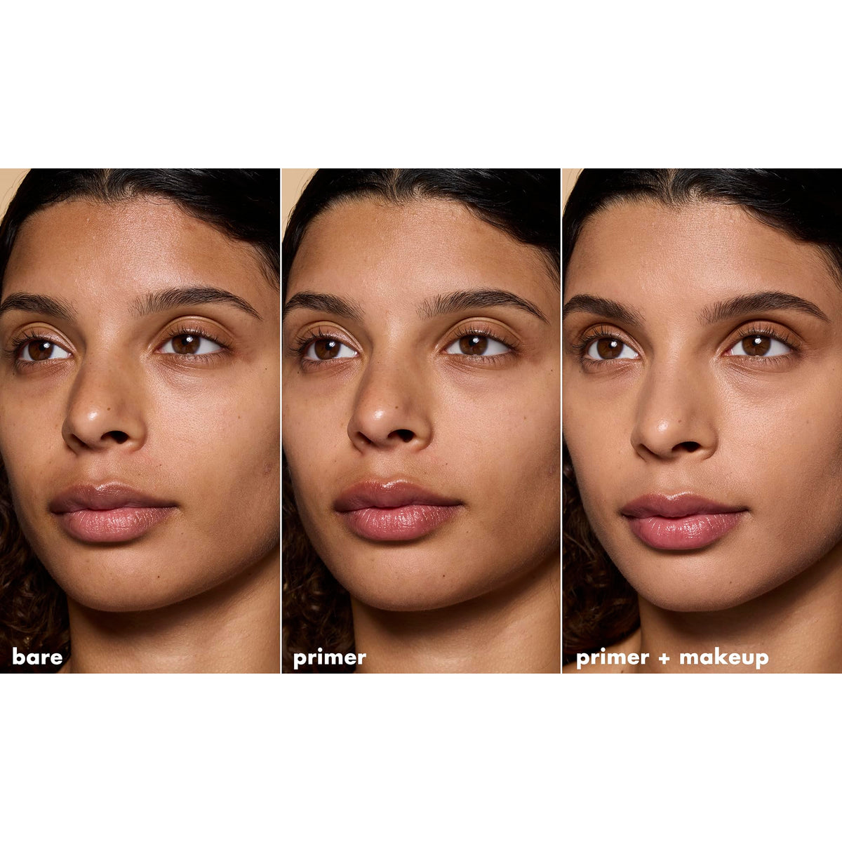 e.l.f. primer applied under foundation demonstrating improved blending and longer wear