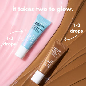 e.l.f. Bronzing Drops swatch on skin showing buildable warm tint