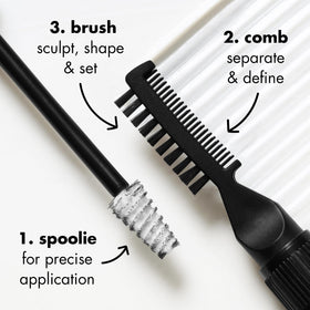 e.l.f. gel tube beside fingers showing compact size and easy portability