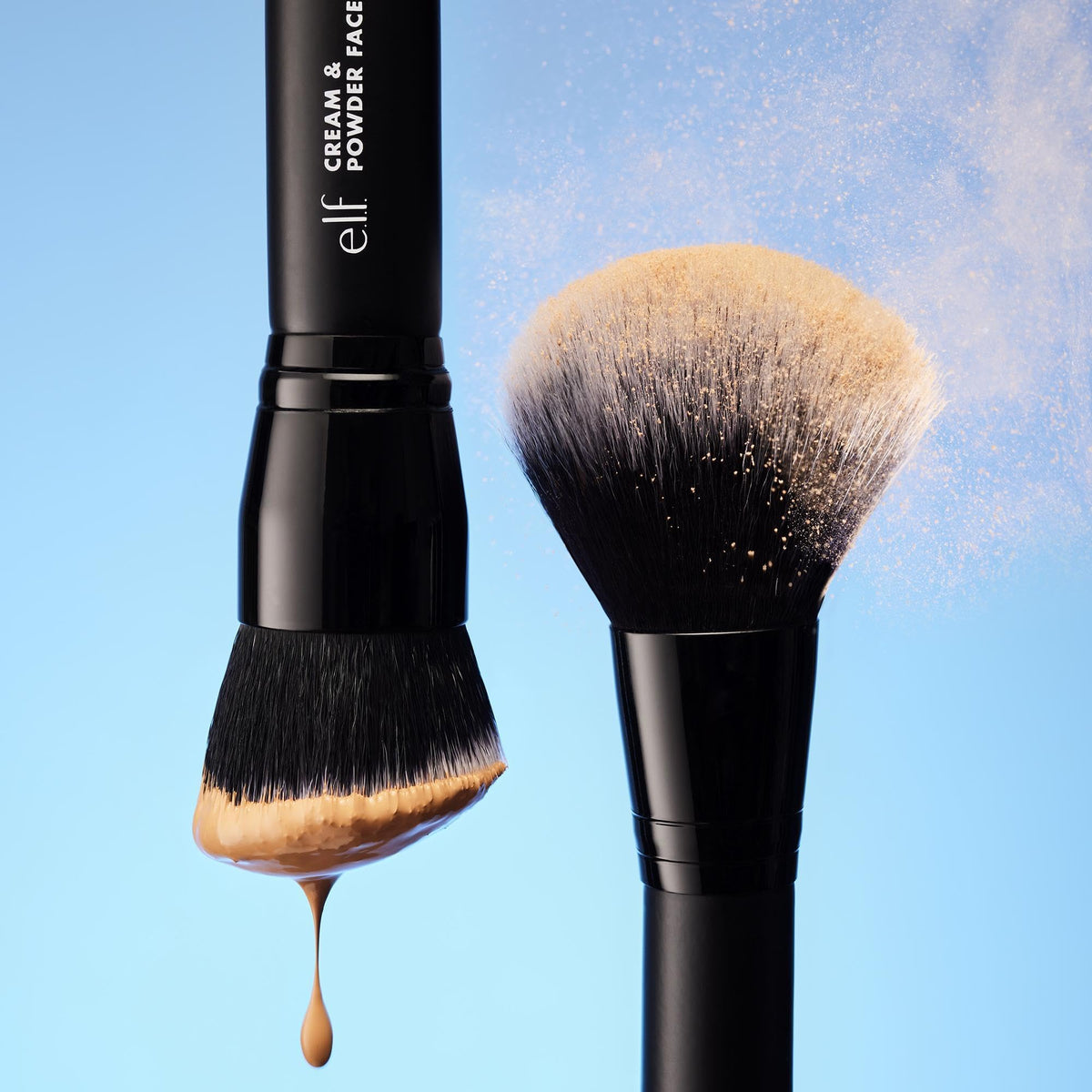 e.l.f. angled cream buffing head detail for seamless blending and contouring