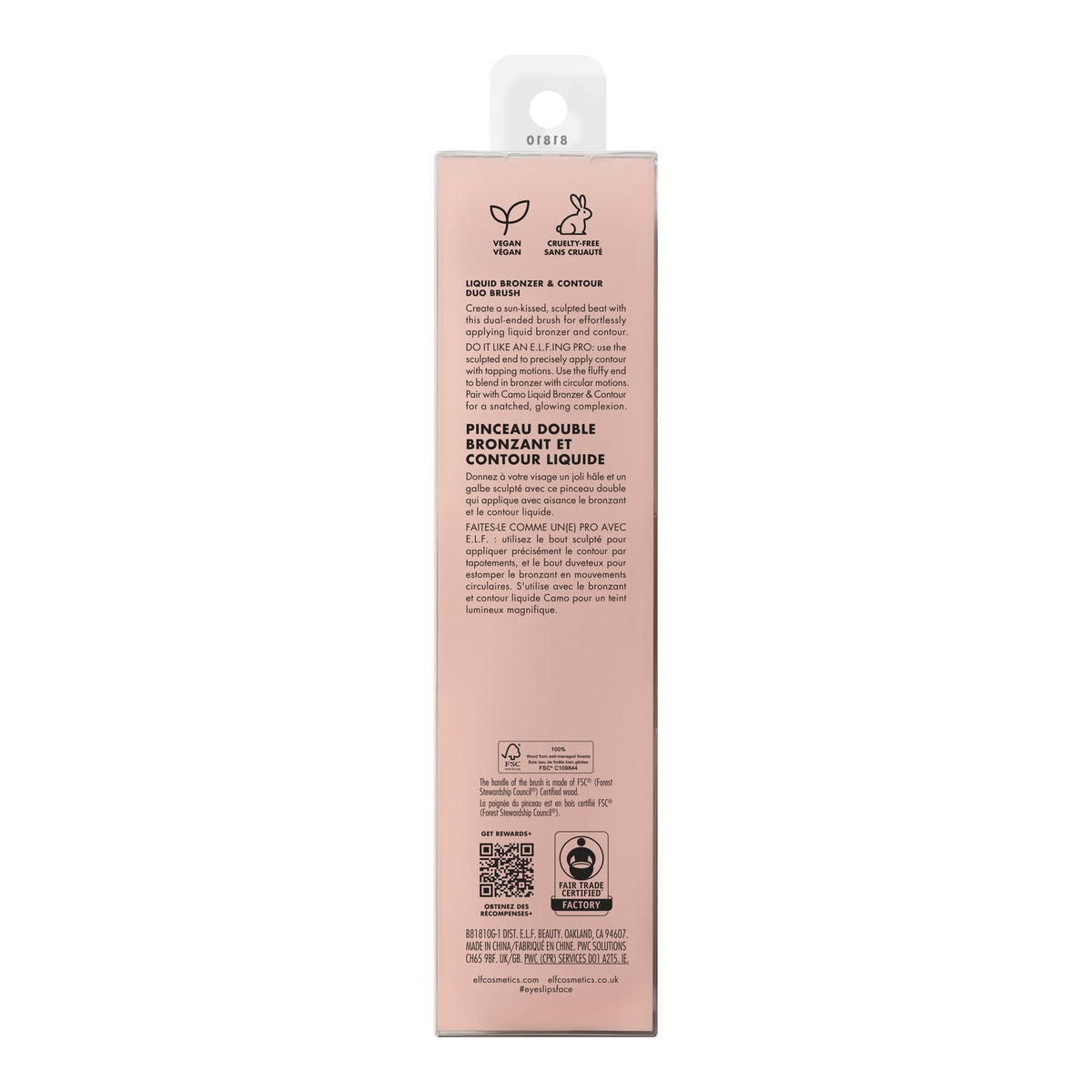 e.l.f. brush blending bronzer on model for natural sun-kissed finish
