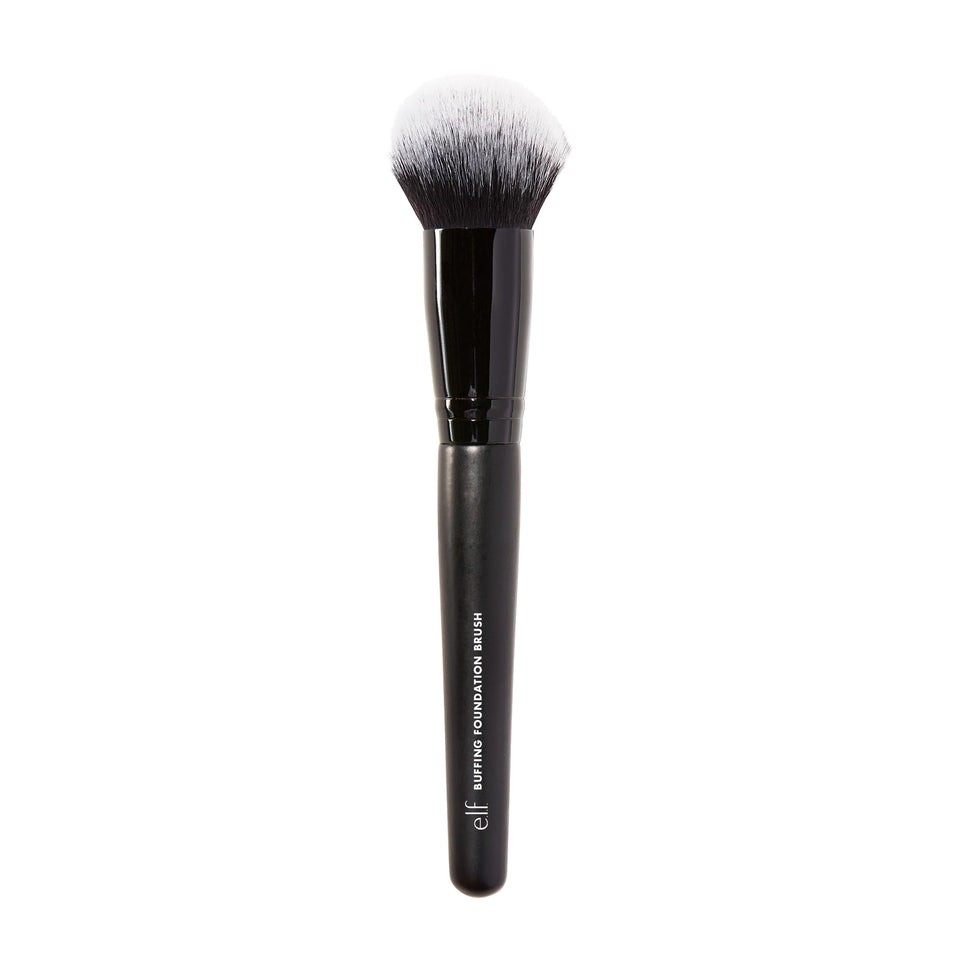 e.l.f. Buffing Foundation Brush front view showing shape and balance for smooth application