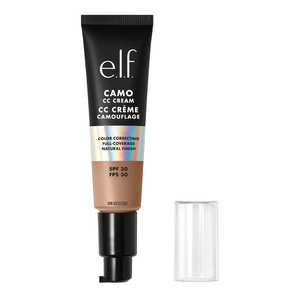 e.l.f. Camo CC Cream front packaging showing shade 370 N and benefits