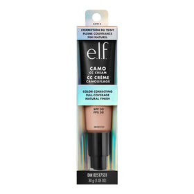 e.l.f. Camo CC Cream next to common items to show tube size and portability benefit