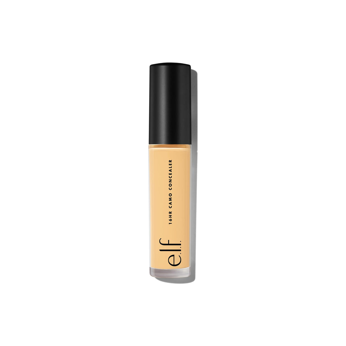 e.l.f. concealer applied under eye in mirror setting illustrating brightening and long-wear benefit