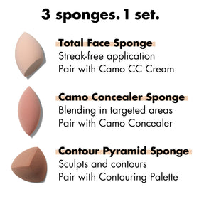 e.l.f. Camo Concealer Sponge precision tip reaching small areas for exact coverage