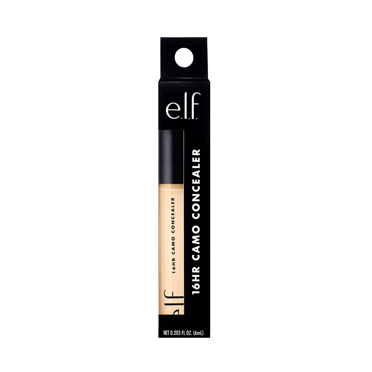 e.l.f. concealer creamy texture swatch showing full coverage payoff