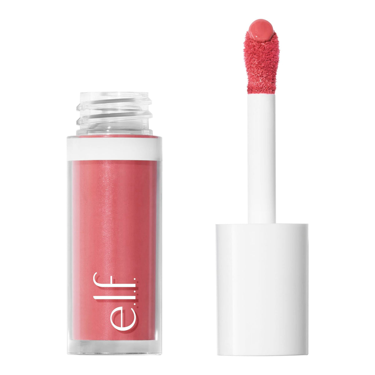 e.l.f. front bottle view showing Cheeky Lychee shade and portability benefit