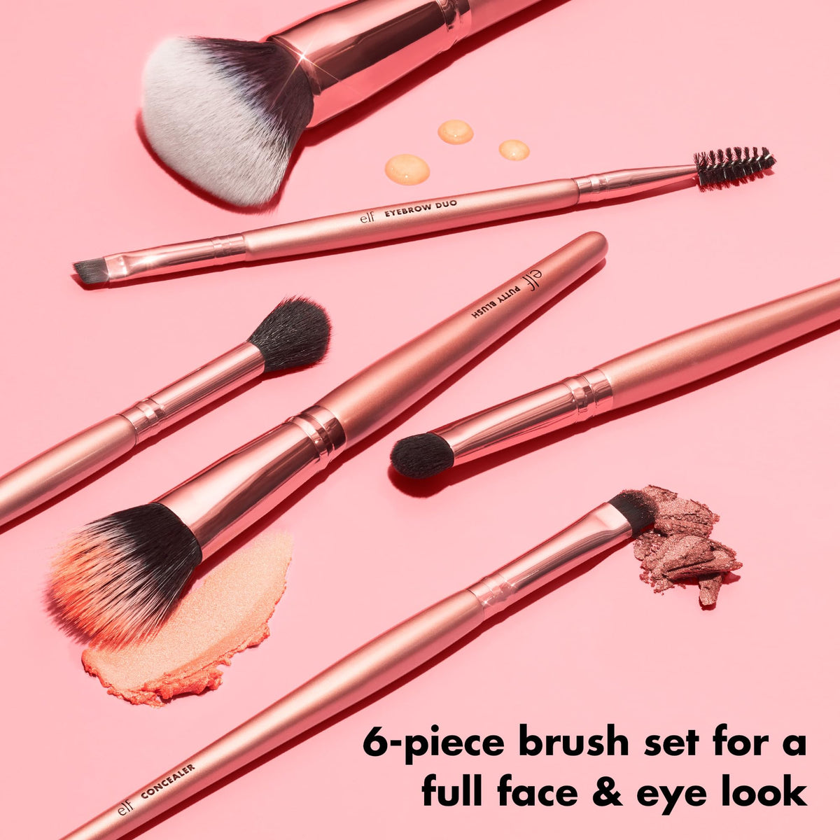 e.l.f. concealer brush close-up showing fine bristles for precise spot coverage