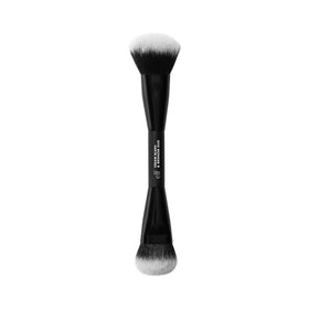 e.l.f. front view of dual-ended brush showing both heads for fast application