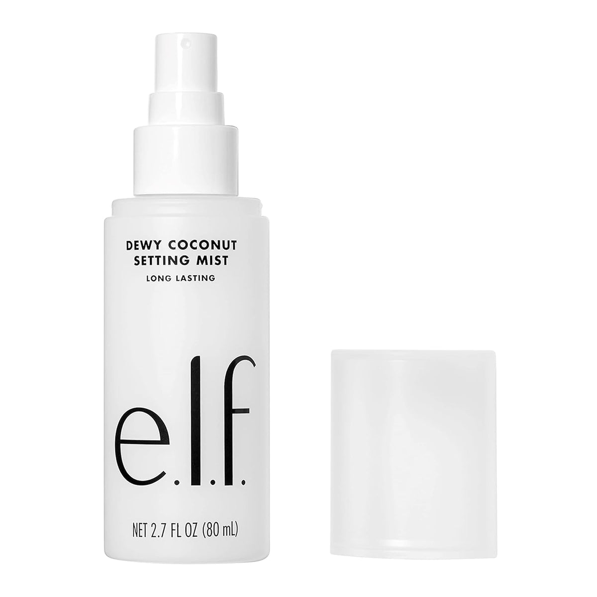 e.l.f. Dewy Coconut front packaging showing bottle and label, highlights convenience