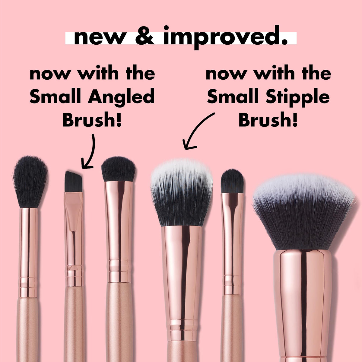 e.l.f. eyeshadow C brush applying pigment on eyelid for smooth blending