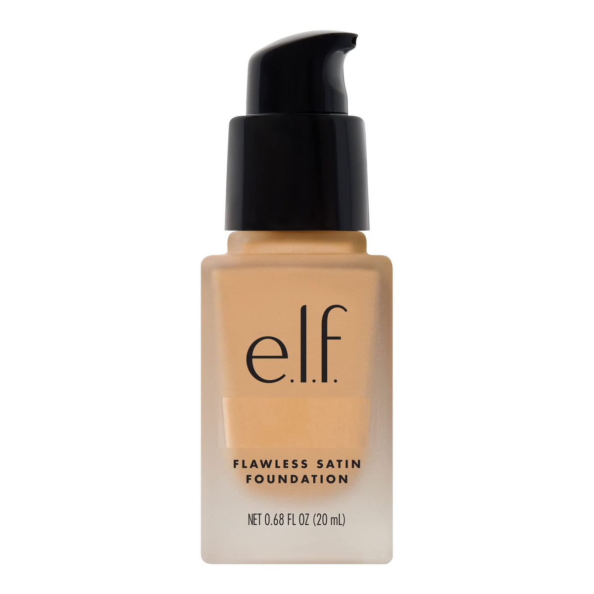 e.l.f. bottle front view showing Buff shade and compact packaging benefits