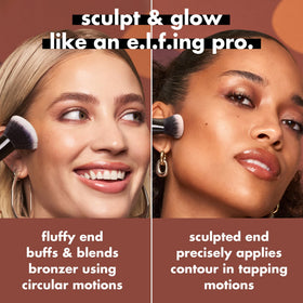 e.l.f. fluffy blending end detail for seamless bronzer diffusion