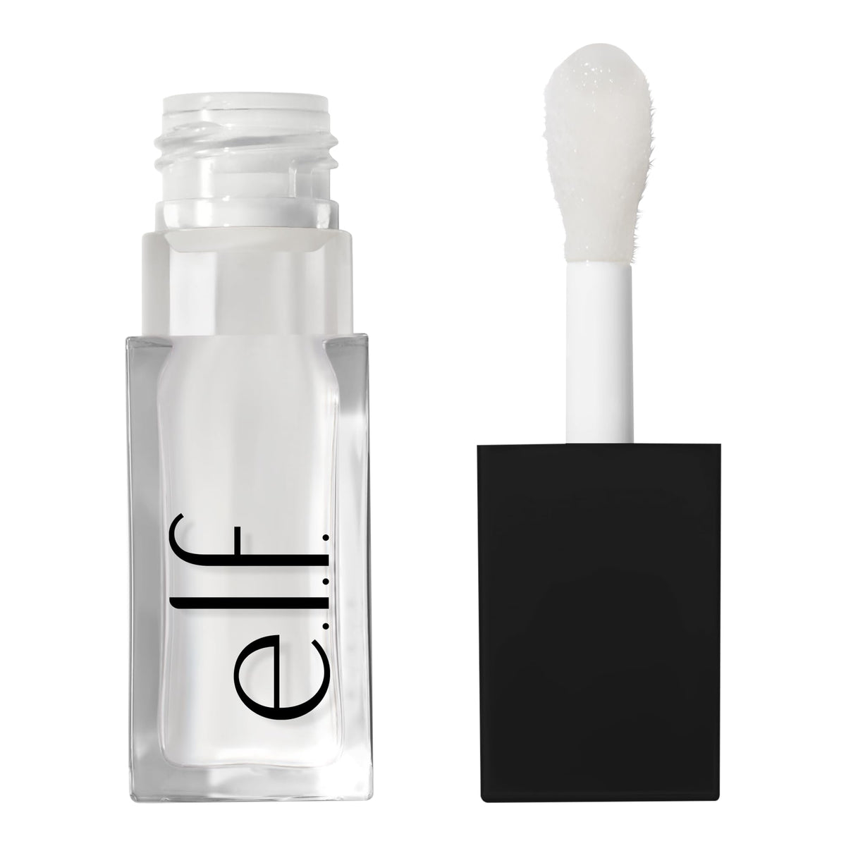 e.l.f. front packaging showing clear tinted lip oil and glossy finish benefit