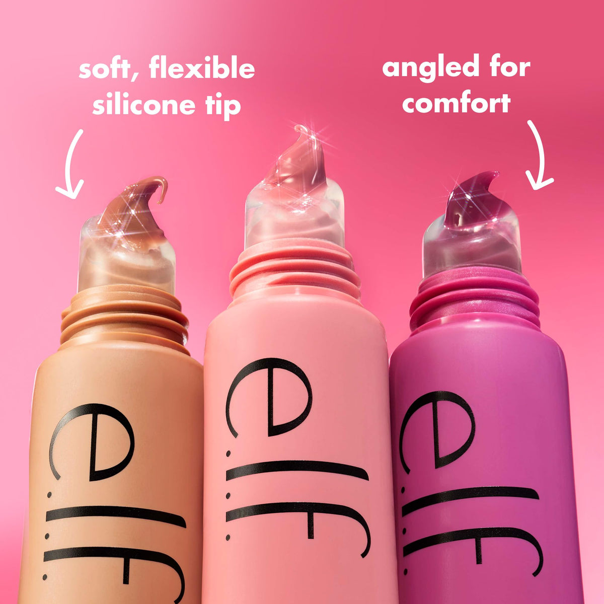 e.l.f. Glow Reviver lip swatch on hand showing buildable candied cranberry tint