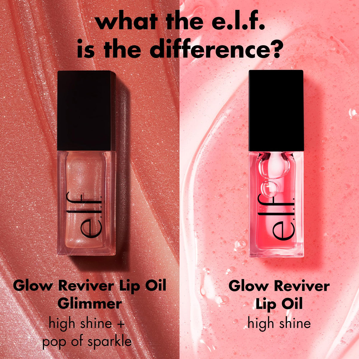 e.l.f. lip swipe on model displaying high-shine tint and nourished look