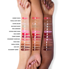 e.l.f. lips wearing Vanilla Toffee showing glossy finish and softness