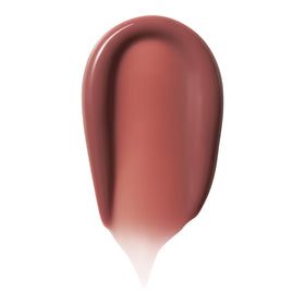 e.l.f. lip oil layered over matte lipstick showing added shine and dimensional plump