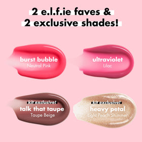 e.l.f. four shades flatlay illustrating color range and layering benefit