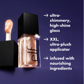 e.l.f. tube label detail showing product name and clean ingredient claim benefit