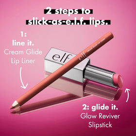 e.l.f. Slipstick inside a makeup bag, convenient on-the-go shine