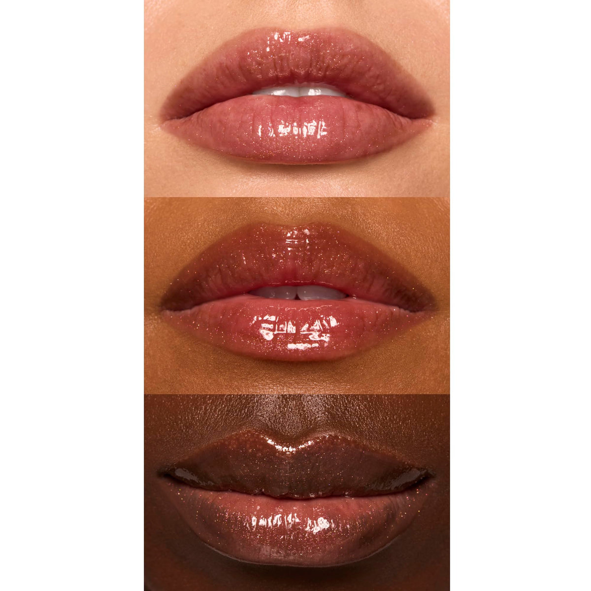 e.l.f. lip oil texture close-up highlighting glossy, non-sticky finish