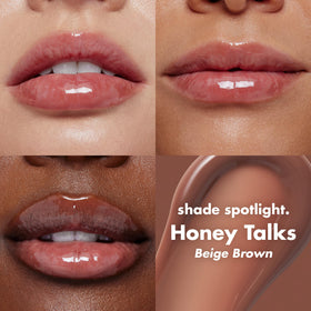 e.l.f. Glow Reviver swatch on hand showing glossy texture and subtle tint for hydration