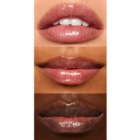 e.l.f. lip oil texture swatched on skin showing hydrating, glossy finish