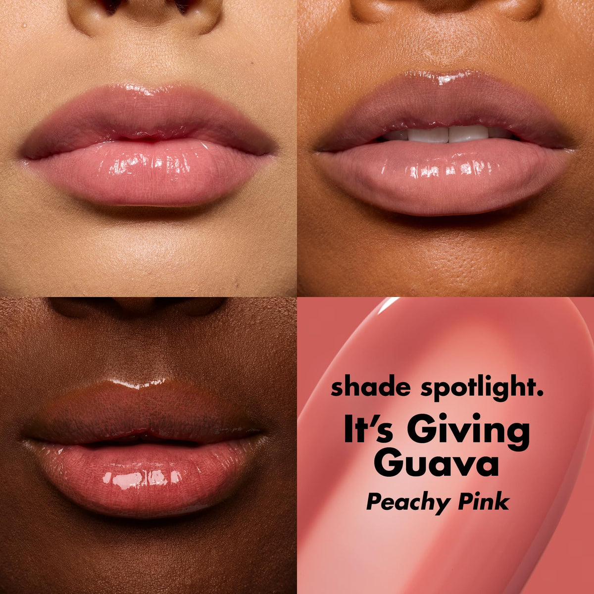 e.l.f. texture swipe with glossy finish highlighting hydrating jojoba benefit