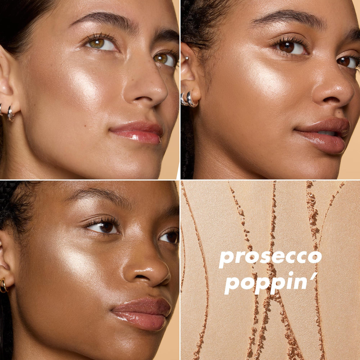 e.l.f. applying highlighter to cheek for natural radiance and long-wear benefit