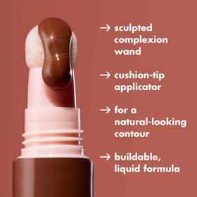 e.l.f. Halo Glow Contour being applied to cheek for natural sculpting and glow