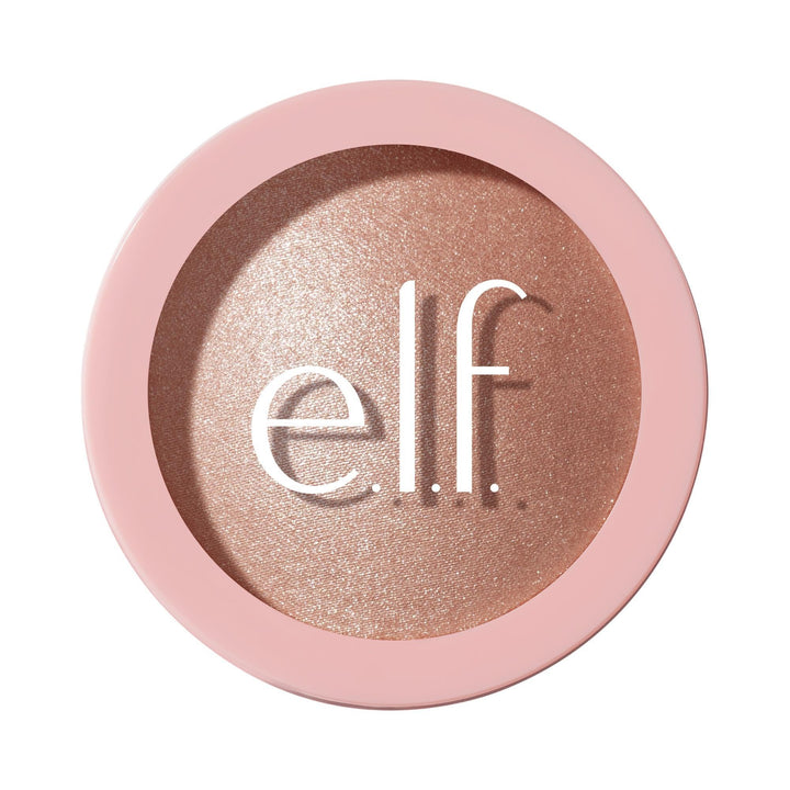 e.l.f. halo glow compact front view showing sleek packaging and glow