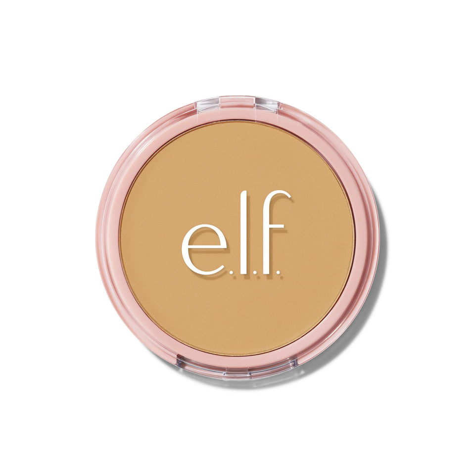 e.l.f. front compact showing product and mirror for easy touch-ups