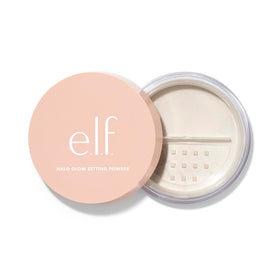 e.l.f. Halo Glow front packaging showing jar and label, highlights sustainable design