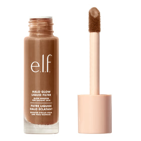 e.l.f. Halo Glow front packaging showing bottle and label, highlights product clarity and ease