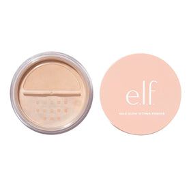 e.l.f. Halo Glow front packaging showing product jar and branding benefiting storage