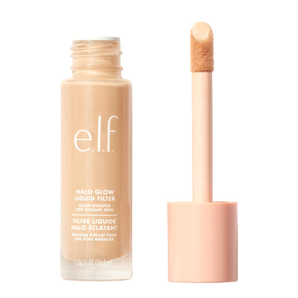 e.l.f. Halo Glow front packaging showing bottle and shade for instant radiance