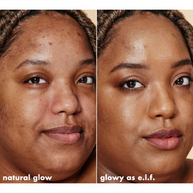 e.l.f. Halo Glow on vanity styled with mirror portraying everyday radiance