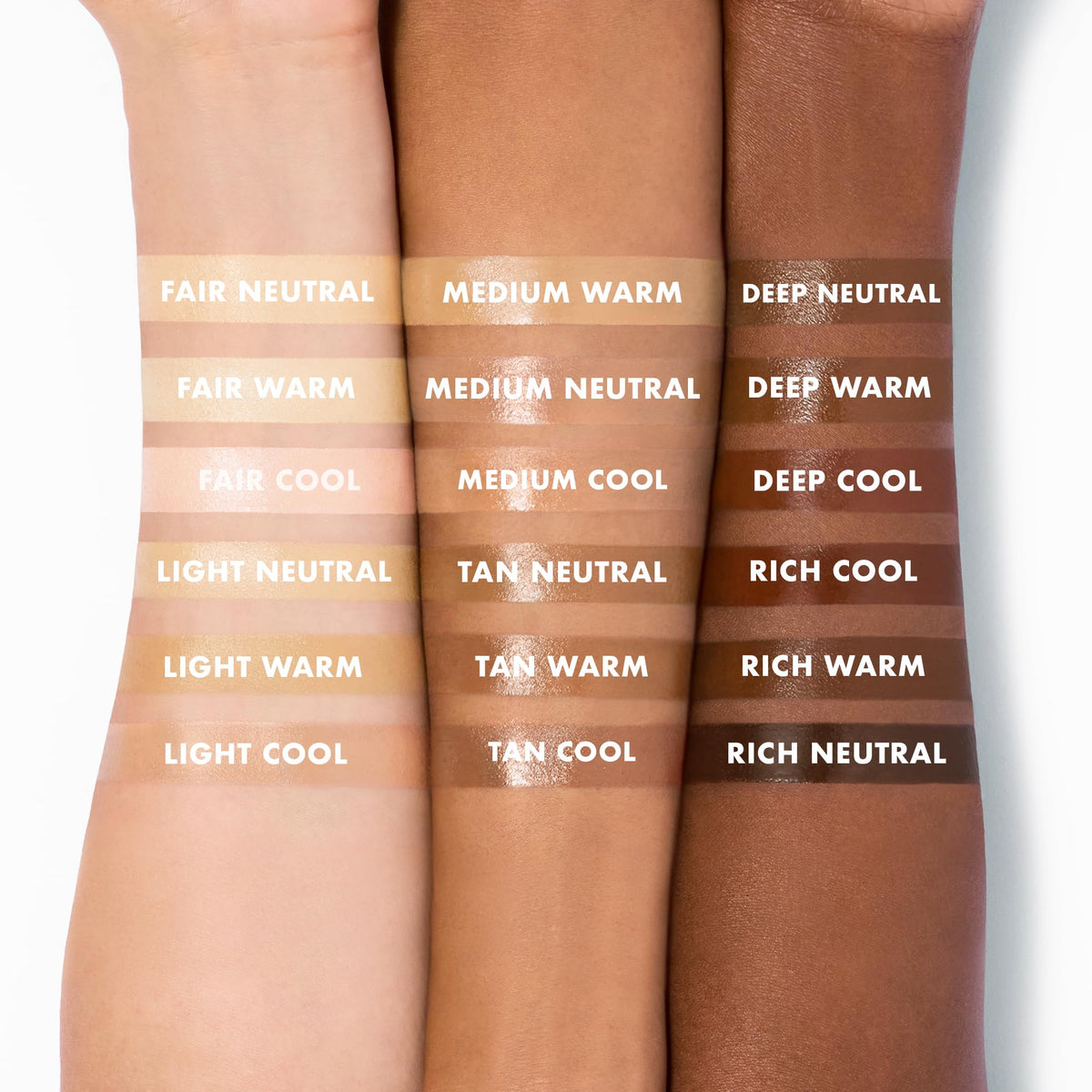 e.l.f. Halo Glow Skin Tint label close-up on 3 Fair Cool indicating shade and ingredients