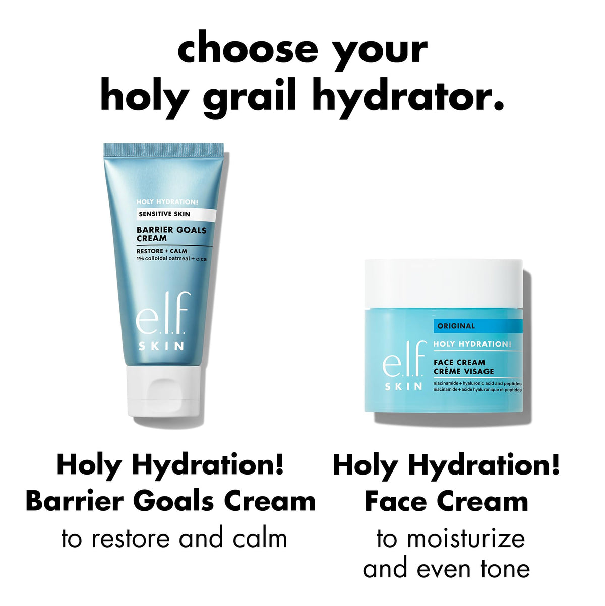e.l.f. product on bathroom shelf suggesting daily routine hydration