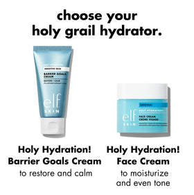 e.l.f. product on bathroom shelf suggesting daily routine hydration