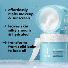 e.l.f. before and after makeup removal showing clean hydrated skin