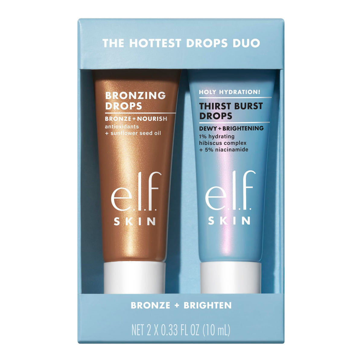 e.l.f. Holy Hydration duo front packaging showing set benefit