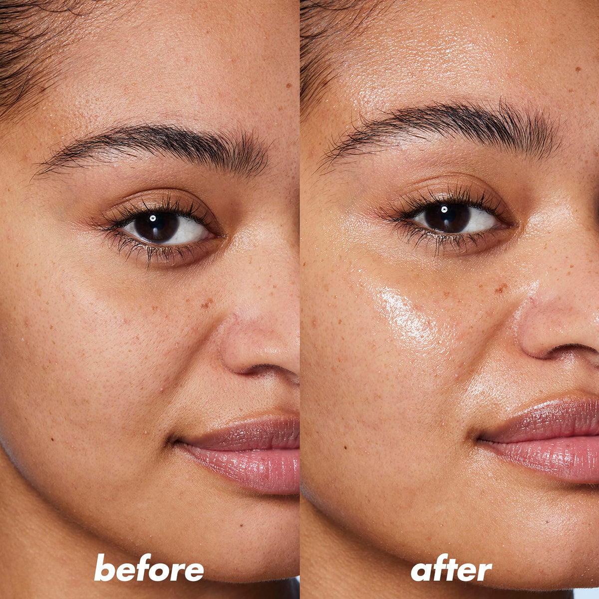 e.l.f. gel texture swiped on hand demonstrating lightweight, fast-absorbing hydration