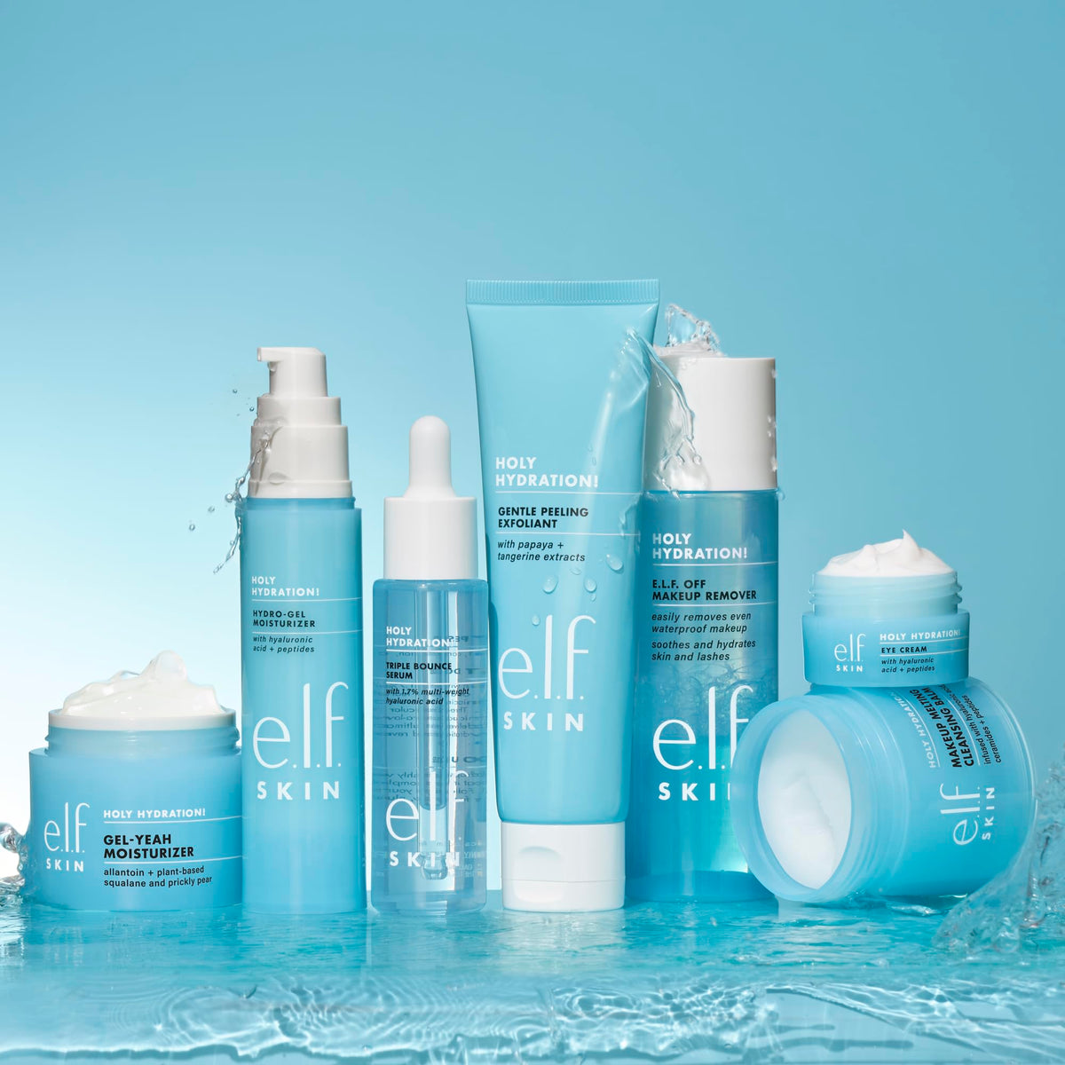 e.l.f. Holy Hydration moisturizer in hand to show 1.76 oz scale and travel-friendly benefit