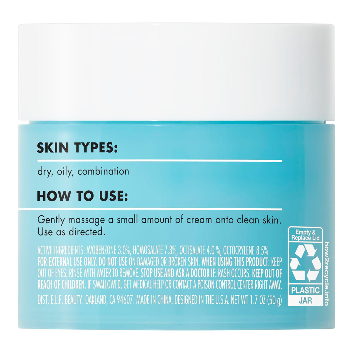 e.l.f. Holy Hydration held in hand to show 1.7 oz size for travel-friendly daily use