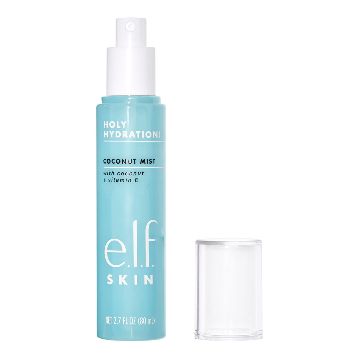 e.l.f. bottle in hand to show 2.7 fl oz travel-friendly size and portability